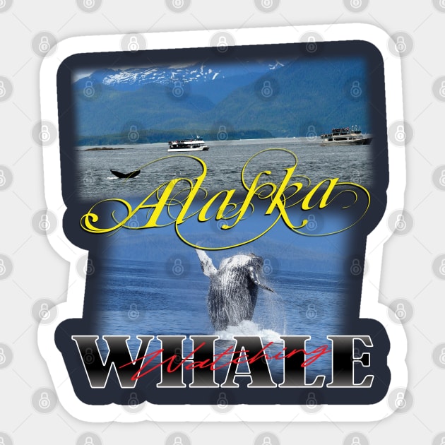 Alaska Whale Watching Sticker by TeeText